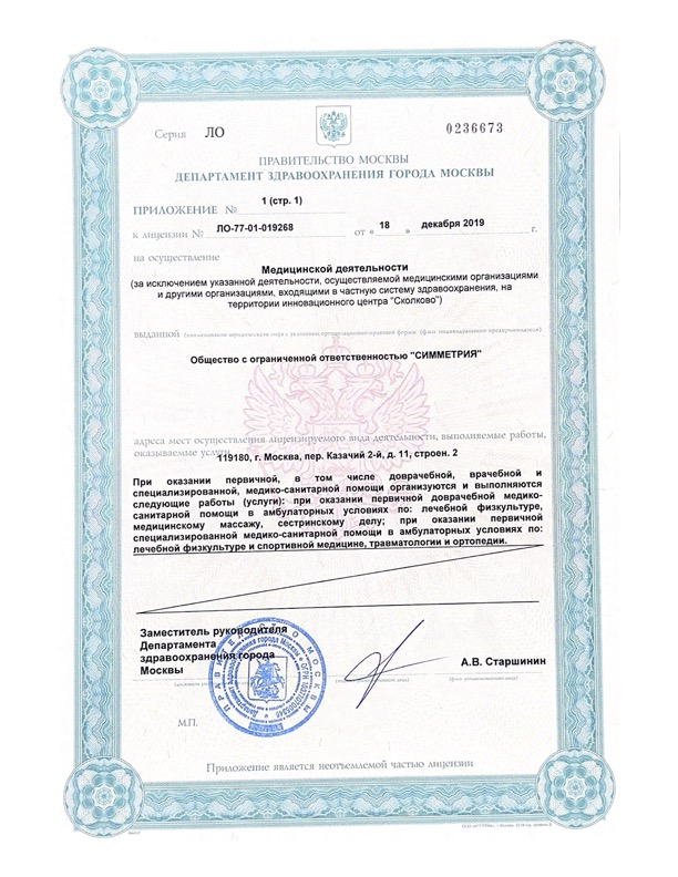 Лицензия симметрия 2